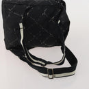 CHANEL New Travel Line Backpack Nylon Black CC Auth BA15739-7