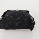 CHANEL New Travel Line Backpack Nylon Black CC Auth BA15739-5