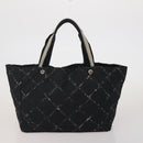 CHANEL New Travel Line Tote Bag Nylon 3 Set Black Beige CC Auth BA15740-10