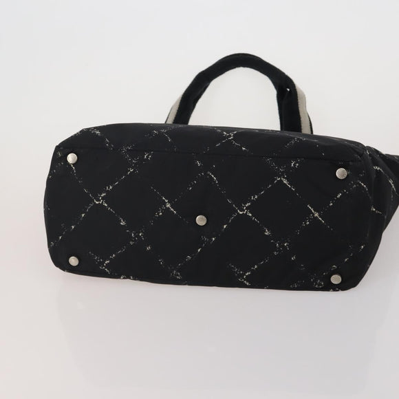 CHANEL New Travel Line Tote Bag Nylon 3 Set Black Beige CC Auth BA15740