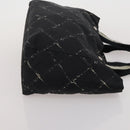 CHANEL New Travel Line Tote Bag Nylon 3 Set Black Beige CC Auth BA15740-18