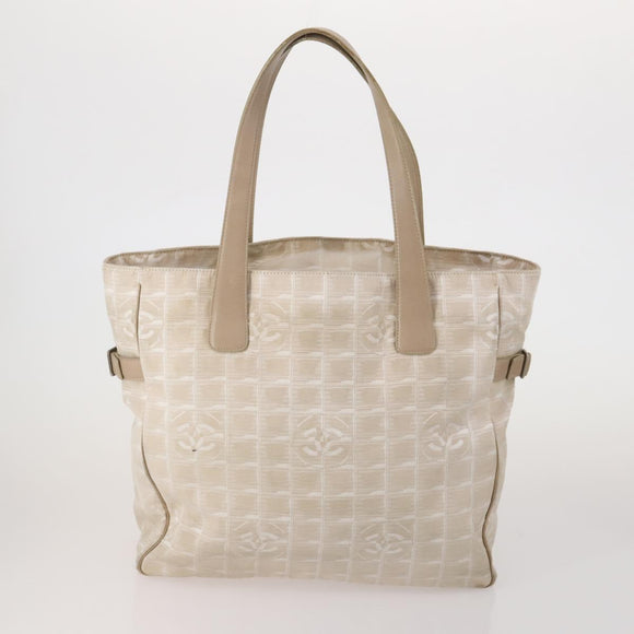CHANEL New Travel Line Tote Bag Nylon 3 Set Black Beige CC Auth BA15740