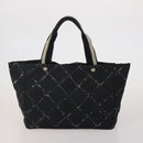 CHANEL New Travel Line Tote Bag Nylon 3 Set Black Beige CC Auth BA15740-9