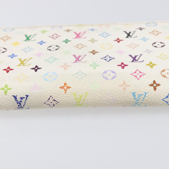 LOUIS VUITTON Monogram Multicolor Zippy Long Wallet White M60241 LV Auth BA15741