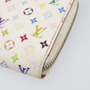 LOUIS VUITTON Monogram Multicolor Zippy Long Wallet White M60241 LV Auth BA15741-14