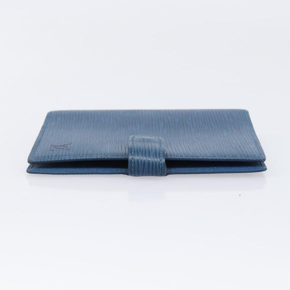 LOUIS VUITTON Epi Agenda PM Day Planner Cover Blue R20055 LV Auth BA15742