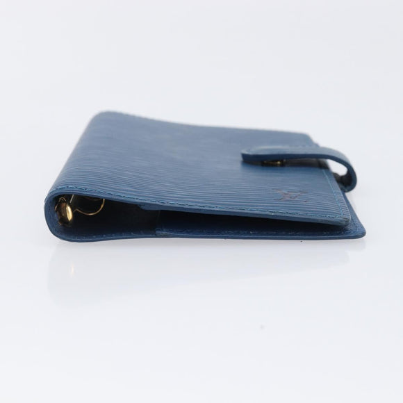 LOUIS VUITTON Epi Agenda PM Day Planner Cover Blue R20055 LV Auth BA15742