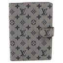 LOUIS VUITTON Monogram Mini Agenda PM Day Planner Cover Blue R20910 Auth BA15743-13