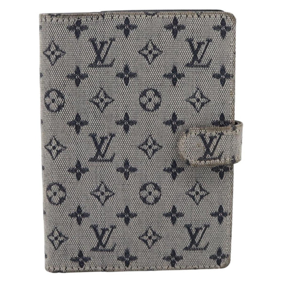 LOUIS VUITTON Monogram Mini Agenda PM Day Planner Cover Blue R20910 Auth BA15743