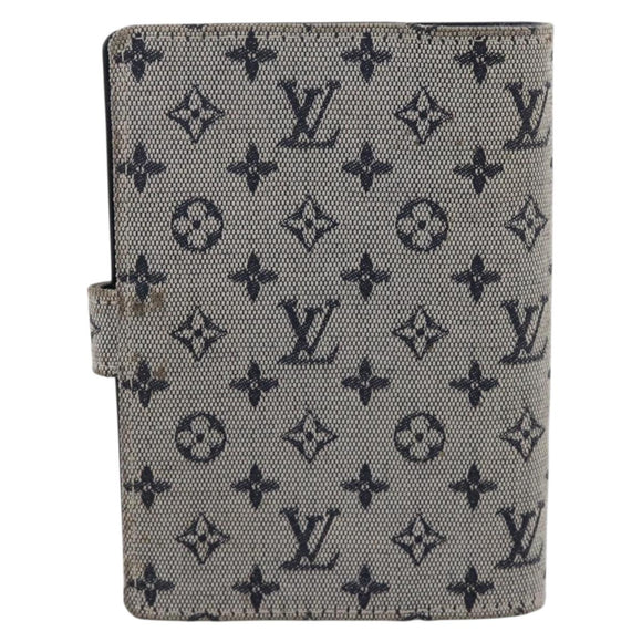 LOUIS VUITTON Monogram Mini Agenda PM Day Planner Cover Blue R20910 Auth BA15743
