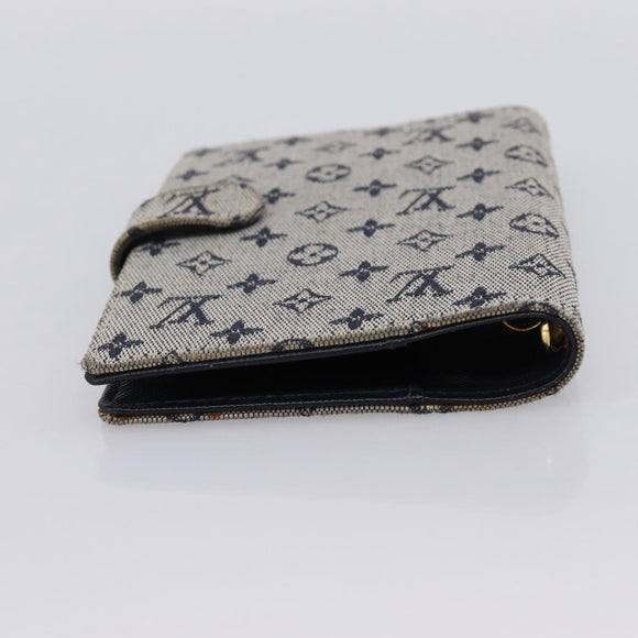 LOUIS VUITTON Monogram Mini Agenda PM Day Planner Cover Blue R20910 Auth BA15743
