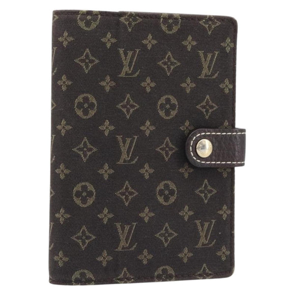 LOUIS VUITTON Monogram Mini Lin Agenda PM Ebene R20916 LV Auth BA15746