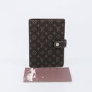 LOUIS VUITTON Monogram Mini Lin Agenda PM Ebene R20916 LV Auth BA15746-24