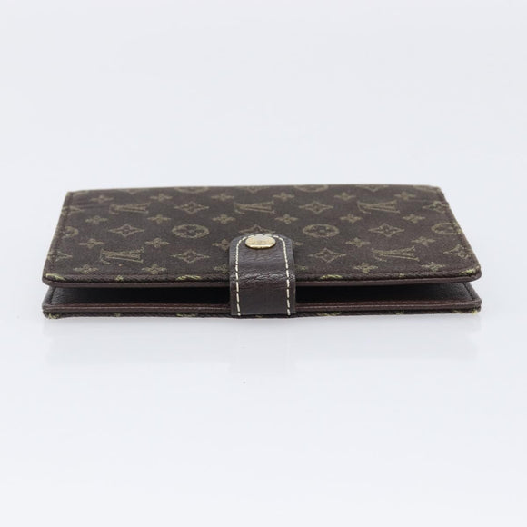 LOUIS VUITTON Monogram Mini Lin Agenda PM Ebene R20916 LV Auth BA15746