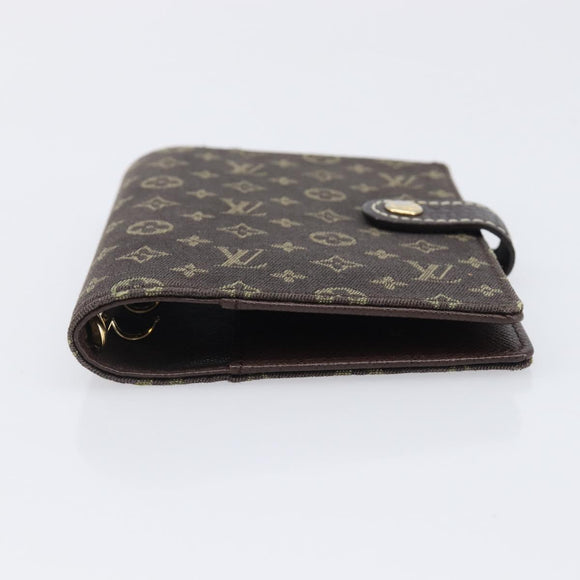 LOUIS VUITTON Monogram Mini Lin Agenda PM Ebene R20916 LV Auth BA15746