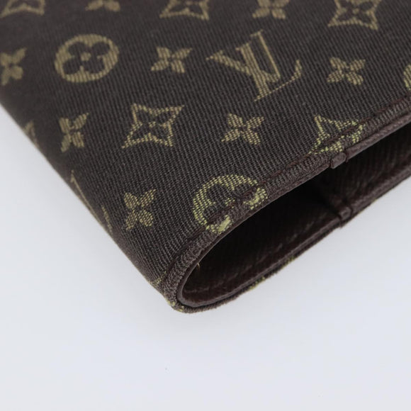 LOUIS VUITTON Monogram Mini Lin Agenda PM Ebene R20916 LV Auth BA15746