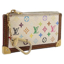 LOUIS VUITTON Monogram Multicolor Pochette Cles White M92655 LV Auth BA15747-1