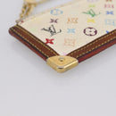 LOUIS VUITTON Monogram Multicolor Pochette Cles White M92655 LV Auth BA15747-14