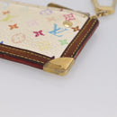 LOUIS VUITTON Monogram Multicolor Pochette Cles White M92655 LV Auth BA15747-15