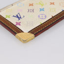 LOUIS VUITTON Monogram Multicolor Pochette Cles White M92655 LV Auth BA15747-16