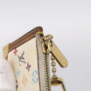 LOUIS VUITTON Monogram Multicolor Pochette Cles White M92655 LV Auth BA15747-9