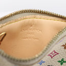 LOUIS VUITTON Monogram Multicolor Pochette Cles White M92655 LV Auth BA15747-10