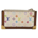 LOUIS VUITTON Monogram Multicolor Pochette Cles White M92655 LV Auth BA15747-2
