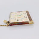 LOUIS VUITTON Monogram Multicolor Pochette Cles White M92655 LV Auth BA15747-3