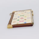 LOUIS VUITTON Monogram Multicolor Pochette Cles White M92655 LV Auth BA15747-4
