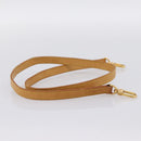 LOUIS VUITTON Nume leather Shoulder Strap Leather 39"" Beige LV Auth BA15748-4