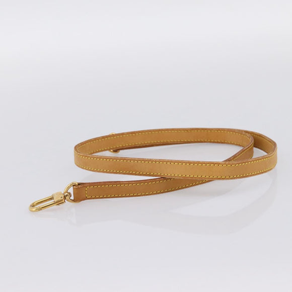 LOUIS VUITTON Nume leather Shoulder Strap Leather 39"" Beige LV Auth BA15748