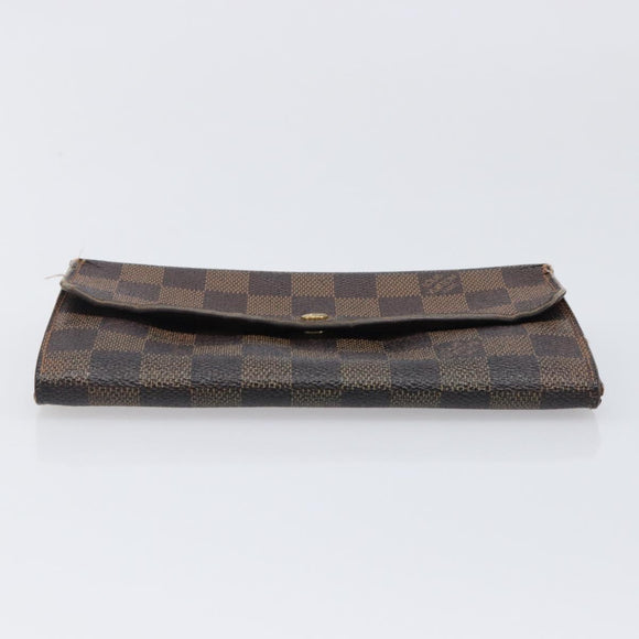 LOUIS VUITTON Damier Ebene Epi Monogram Wallet 3 Set Black LV Auth BA15750