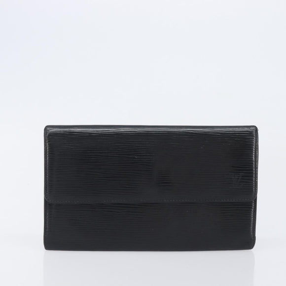 LOUIS VUITTON Damier Ebene Epi Monogram Wallet 3 Set Black LV Auth BA15750