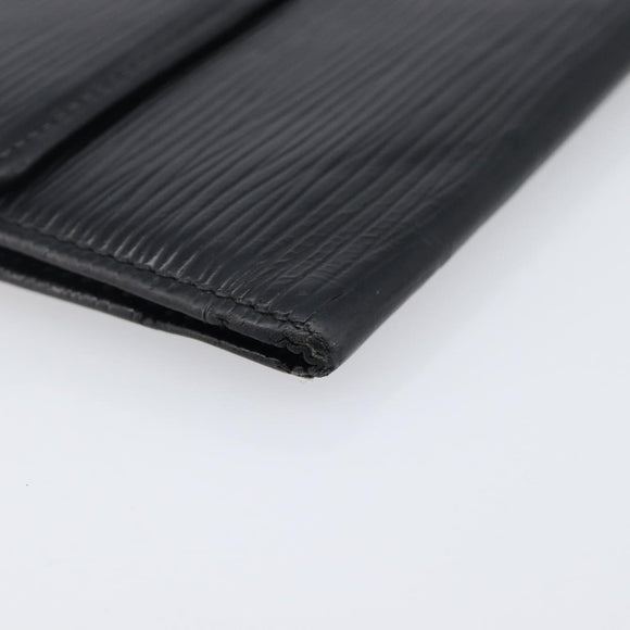 LOUIS VUITTON Damier Ebene Epi Monogram Wallet 3 Set Black LV Auth BA15750
