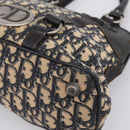 Christian Dior Trotter Canvas Hand Bag Navy Silver Auth BA15752-9