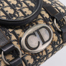 Christian Dior Trotter Canvas Hand Bag Navy Silver Auth BA15752-17