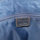 Christian Dior Trotter Canvas Hand Bag Navy Silver Auth BA15752-19