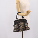 Christian Dior Trotter Canvas Hand Bag Navy Silver Auth BA15752-23