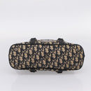 Christian Dior Trotter Canvas Hand Bag Navy Silver Auth BA15752-5