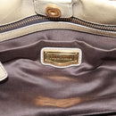 Miu Miu Hand Bag Leather 2way Beige Gold Auth BA15753V-21
