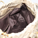 Miu Miu Hand Bag Leather 2way Beige Gold Auth BA15753V-22