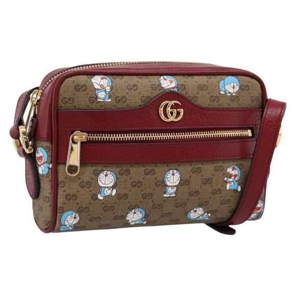 GUCCI Micro GG Supreme Doraemon Collaboration Bag PVC Beige 647784 Auth BA15754M