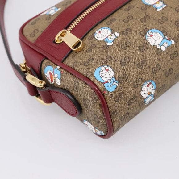 GUCCI Micro GG Supreme Doraemon Collaboration Bag PVC Beige 647784 Auth BA15754M