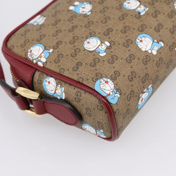 GUCCI Micro GG Supreme Doraemon Collaboration Bag PVC Beige 647784 Auth BA15754M