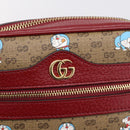 GUCCI Micro GG Supreme Doraemon Collaboration Bag PVC Beige 647784 Auth BA15754M-15