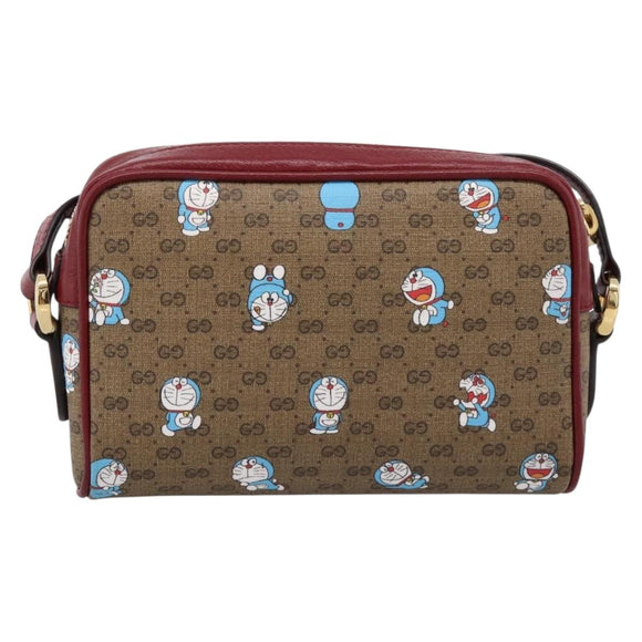 GUCCI Micro GG Supreme Doraemon Collaboration Bag PVC Beige 647784 Auth BA15754M