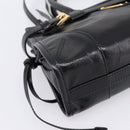 PRADA Bonnie Hand Bag Leather 2way Black Gold Auth BA15756SAM-17