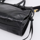 PRADA Bonnie Hand Bag Leather 2way Black Gold Auth BA15756SAM-18
