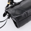 PRADA Bonnie Hand Bag Leather 2way Black Gold Auth BA15756SAM-19