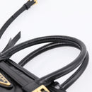 PRADA Bonnie Hand Bag Leather 2way Black Gold Auth BA15756SAM-14